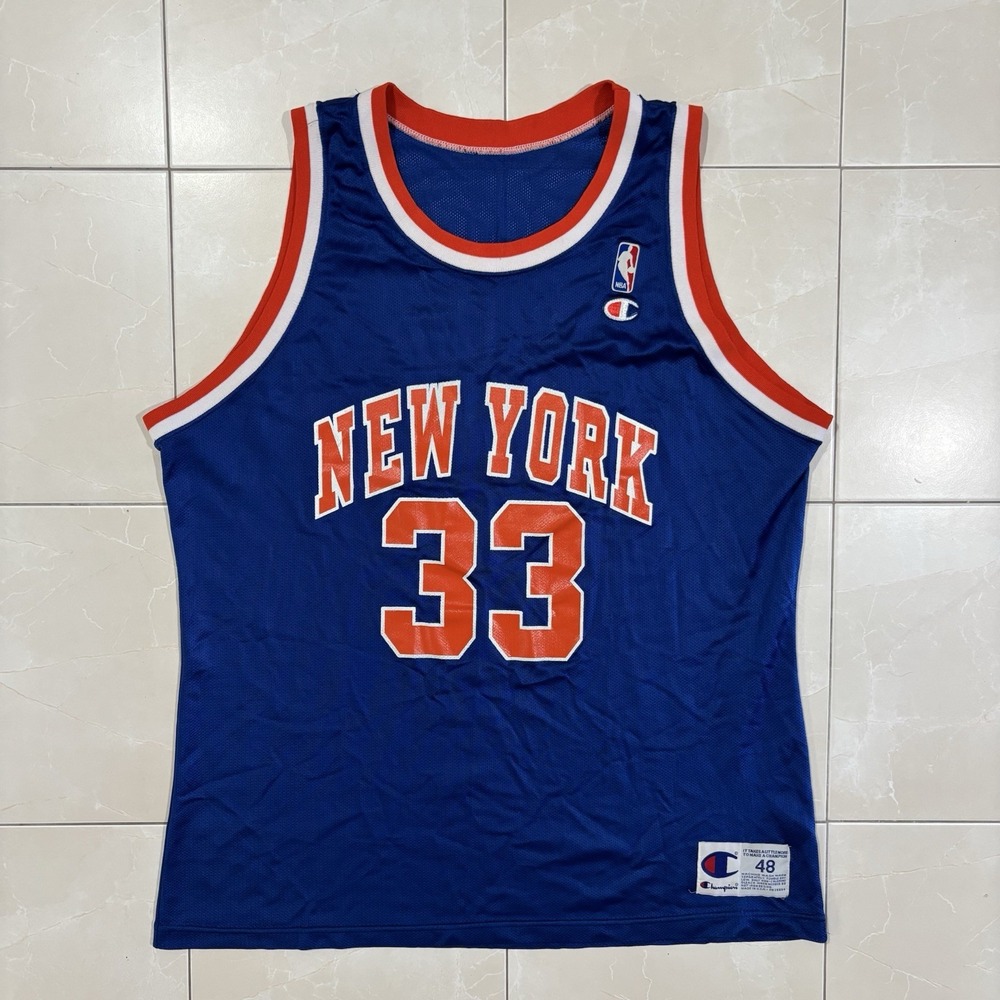 Patrick Ewing New York Knicks Vintage 1990's Champion Jersey Size 48 Brunson